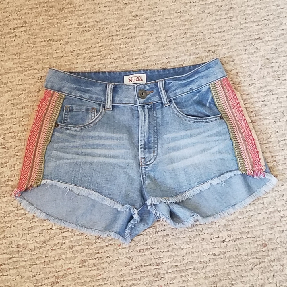 Embroidered Mudd Shorts